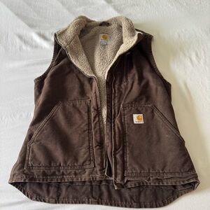 Carhartt Dark Brown Fleece-Lined Vest